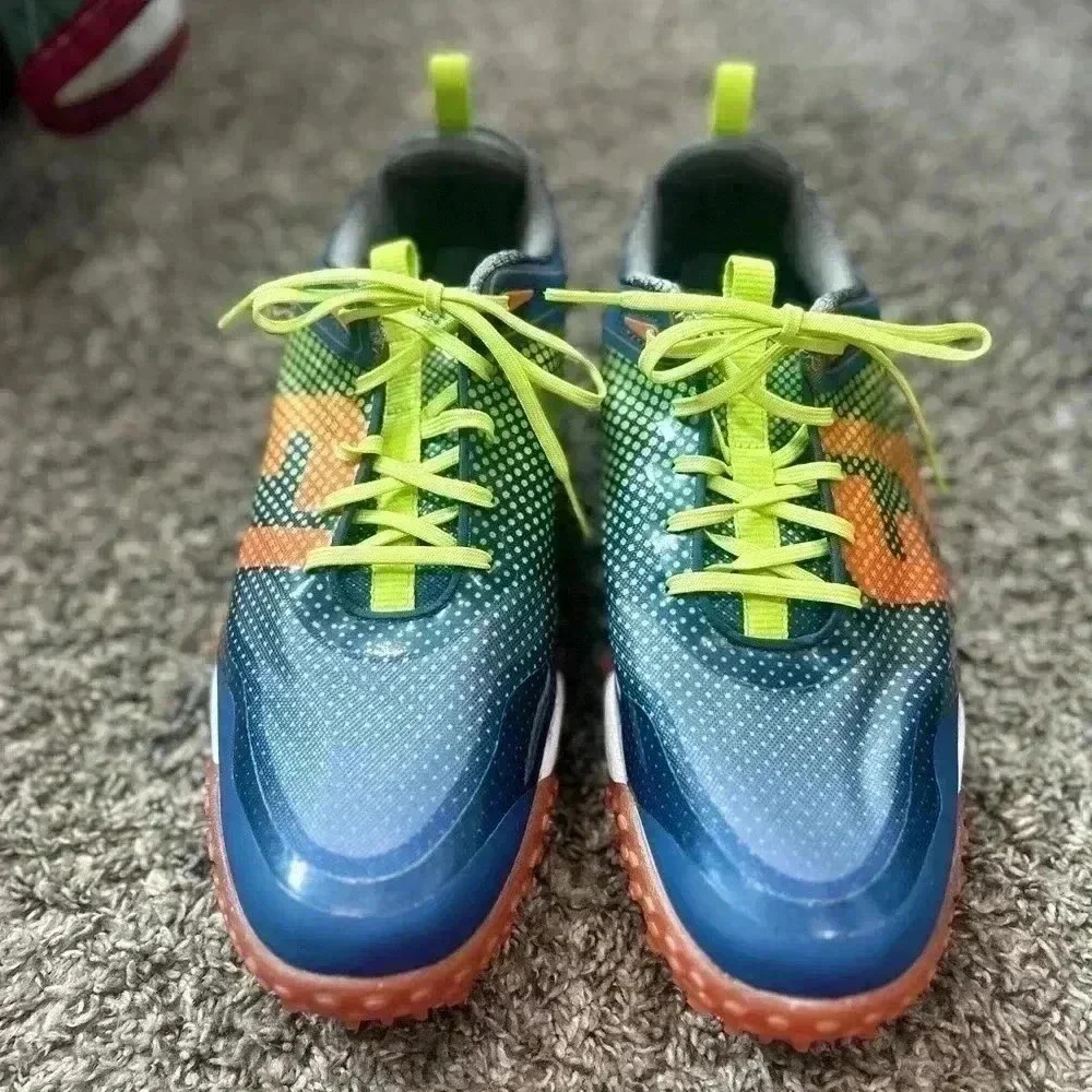 Footjoy Mens FJ Freestyle Golf Shoes Size 9.5 Blue Orange Green Flex Zone 57332